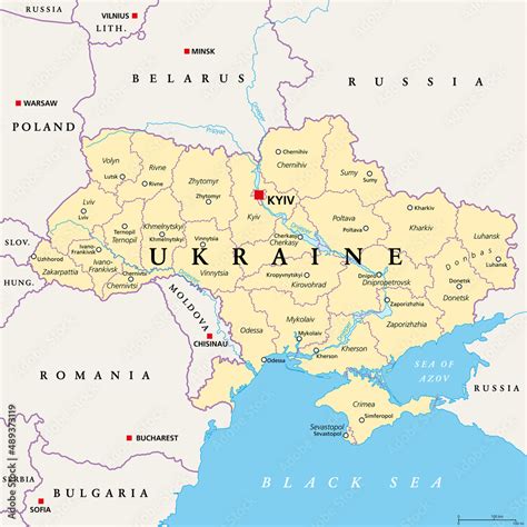 kiev ukraine map of europe middle